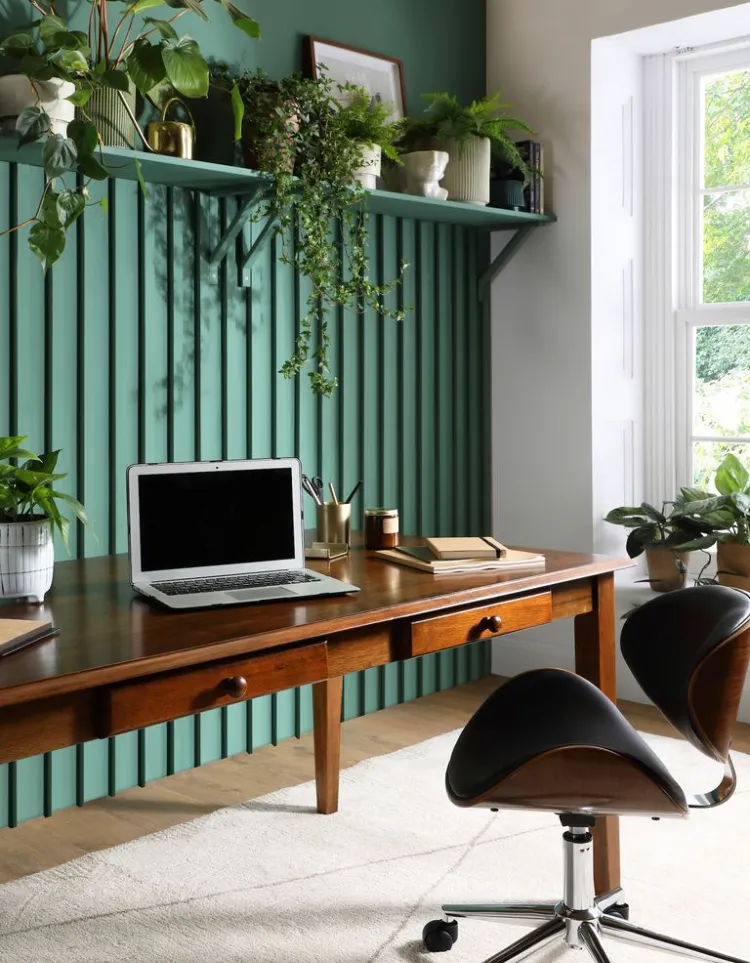 Bureau avec plantes
