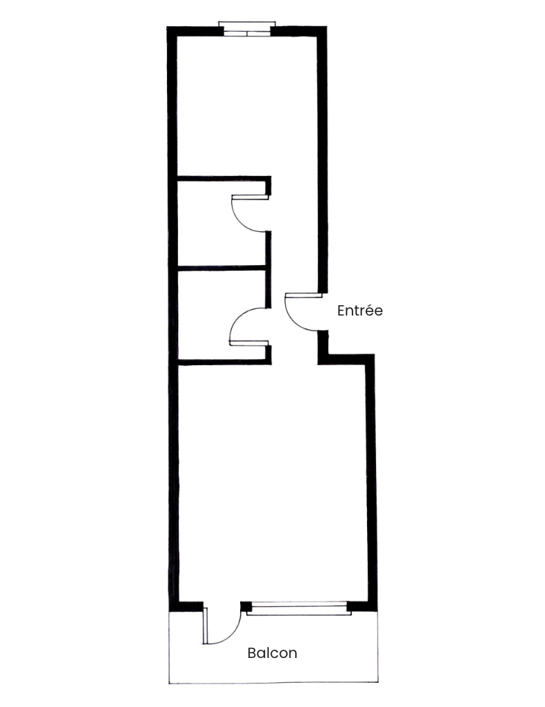 Plan actuel de l'appartement airbnb